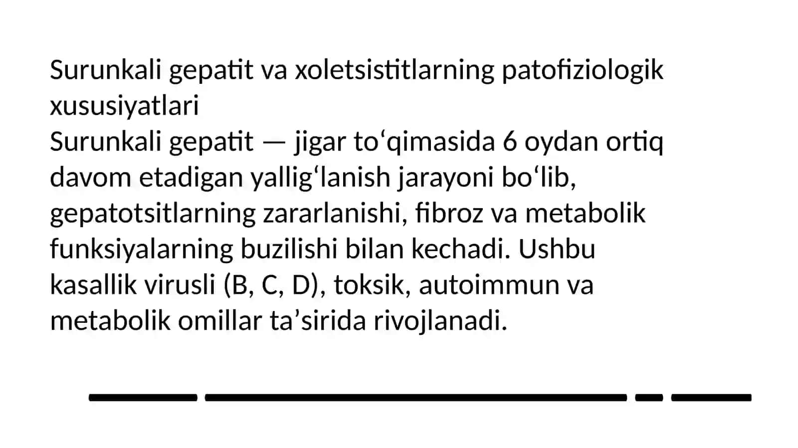 Surunkali gepatitlar va holetsistitlarda yogʻlar hazmlanishini buzilishi 3