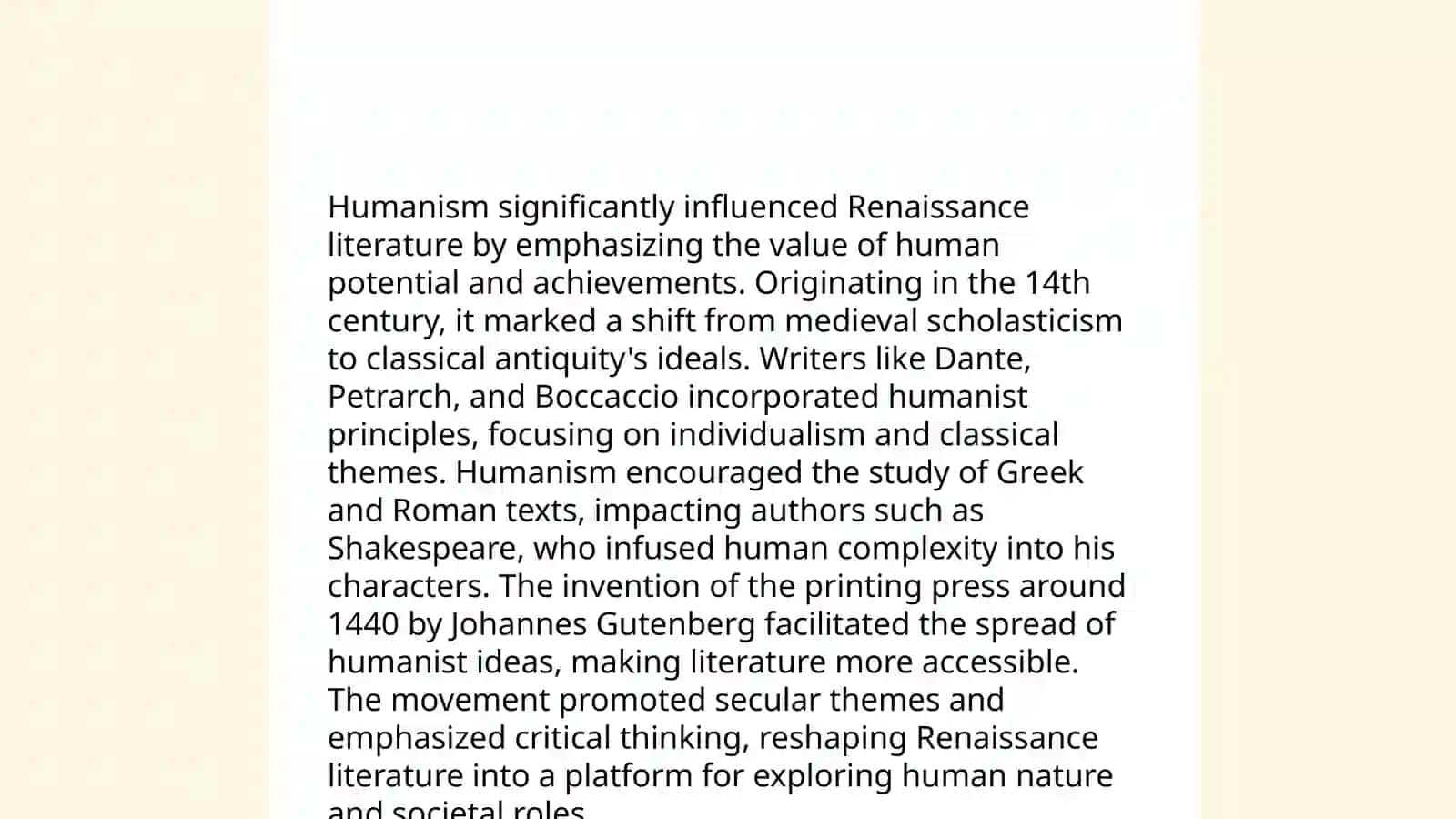 Renaissance in English literature 3