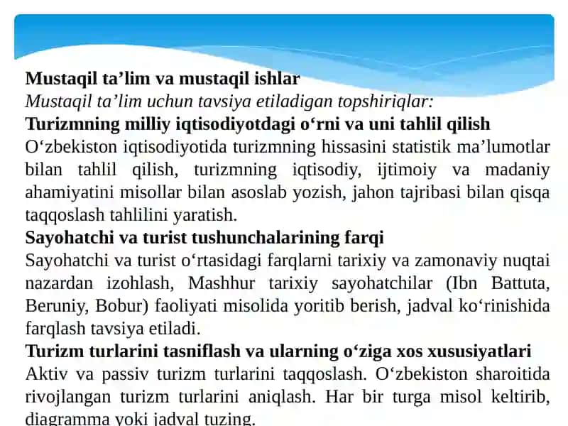 Turizm: Nazariya va Amaliyot 3