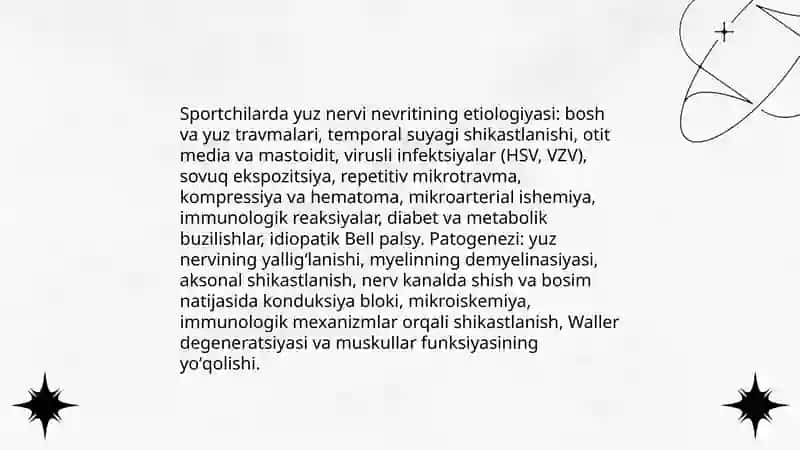 Sportchilarda yuz nervi nevriti 3