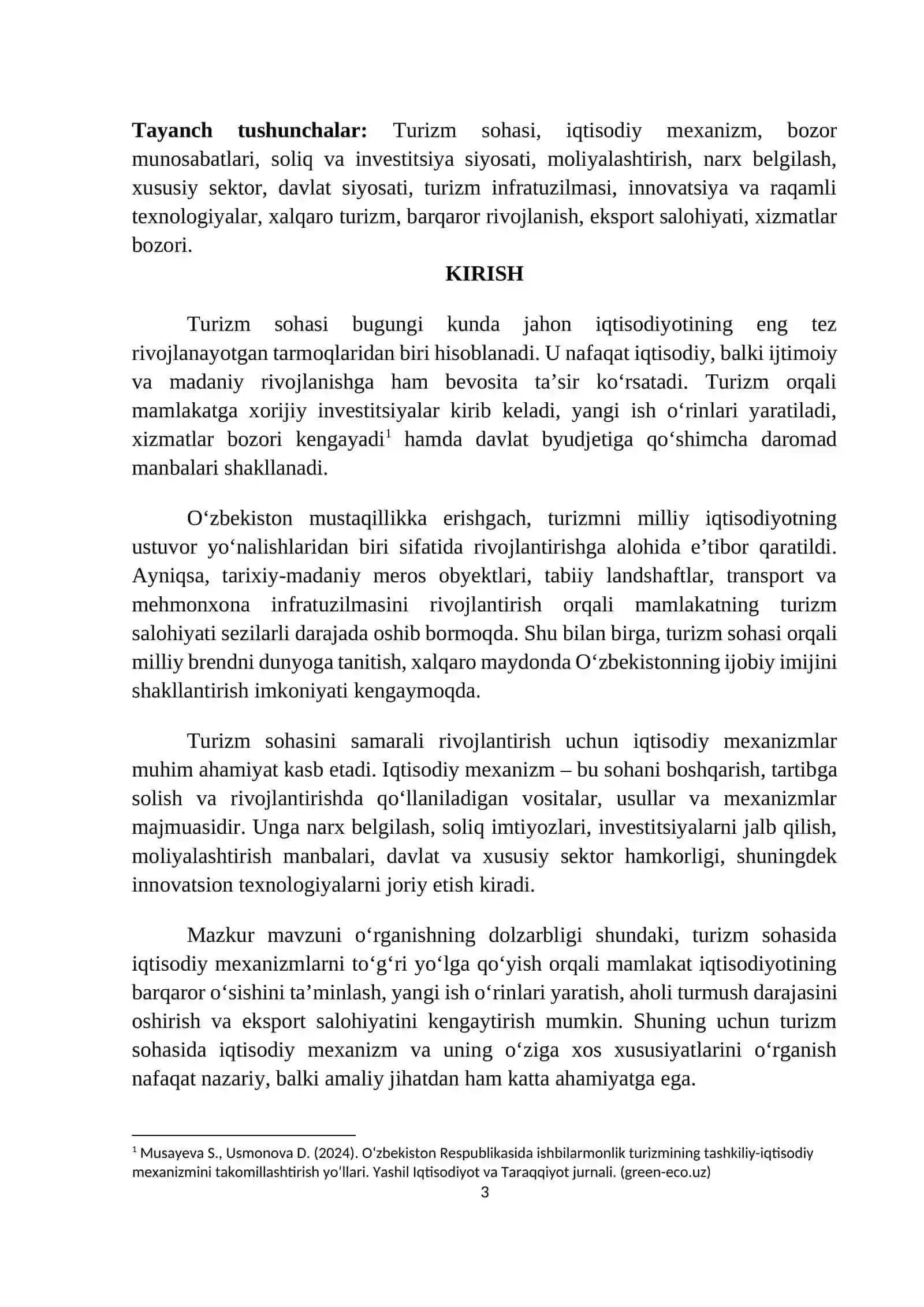 Turizm soxasida iqtsodiy mexanizim va uning hususiyatlari 3