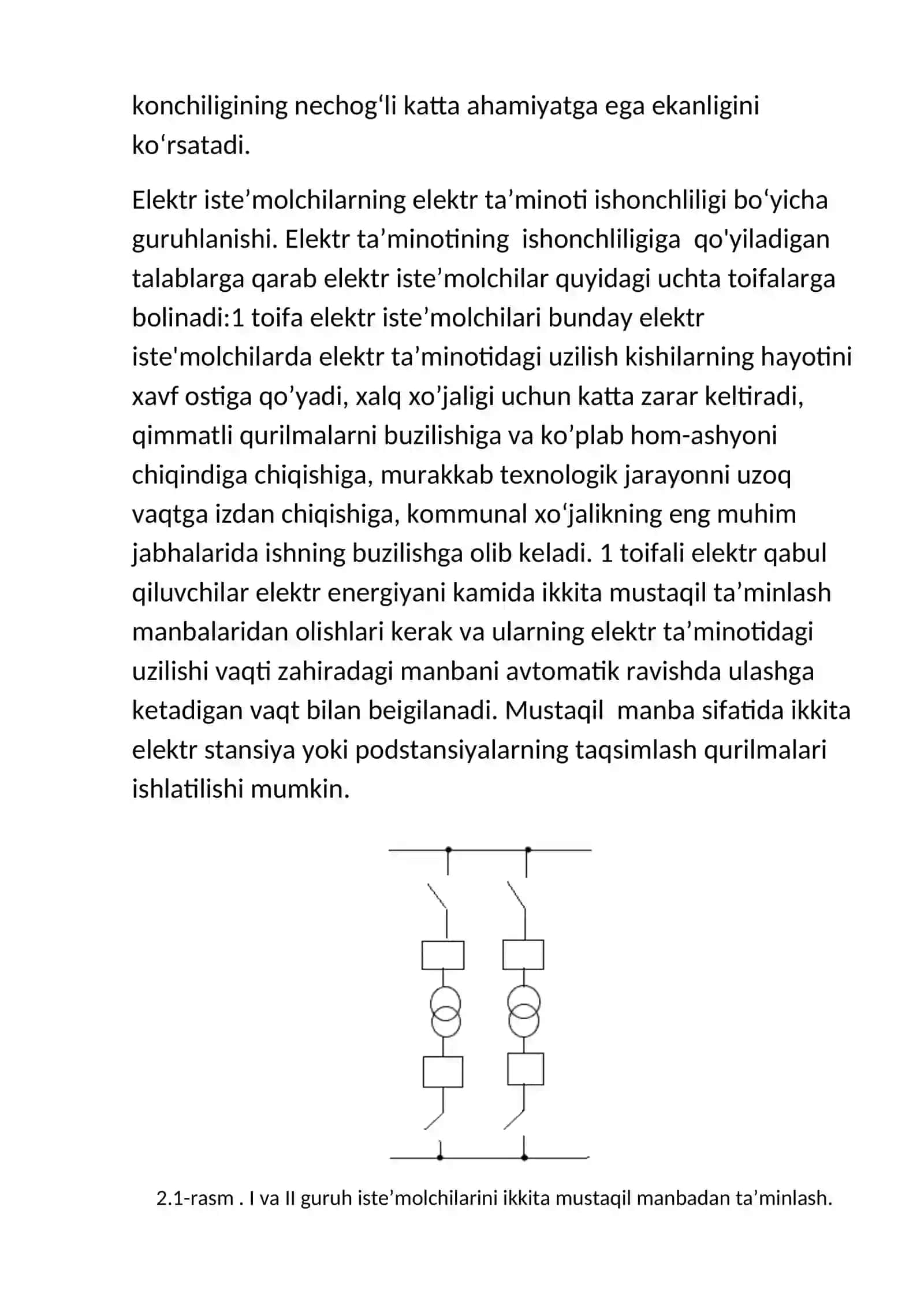 Birinchi toifadagi elektr iste’molchilar 3