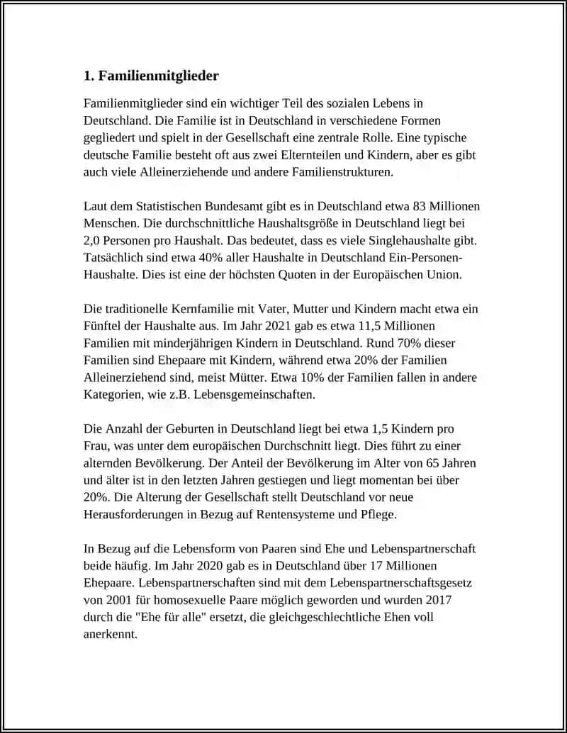 Themenplan "MEINE FAMILIE" 3