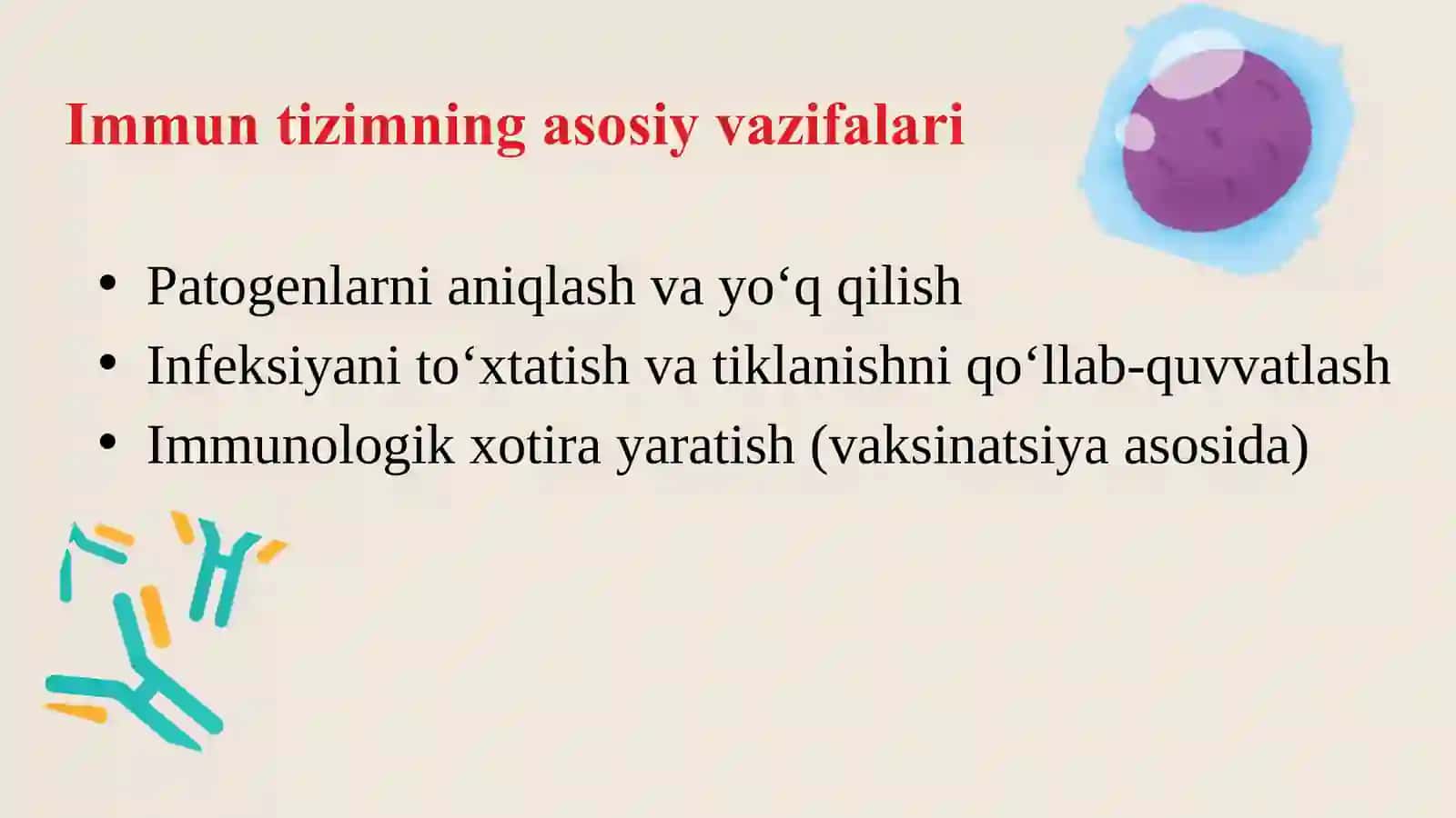 IMMUN TIZIM. IMMUNITET VA UNING TURLARI 3