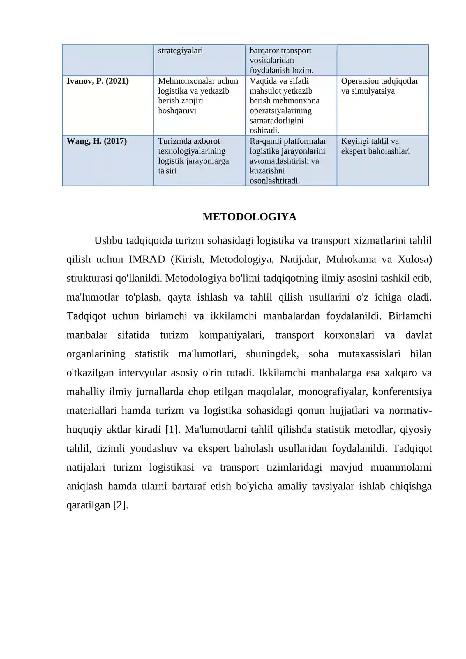 TURIZMDA LOGISTIKA VA TRANSPORT XIZMATLARI 3