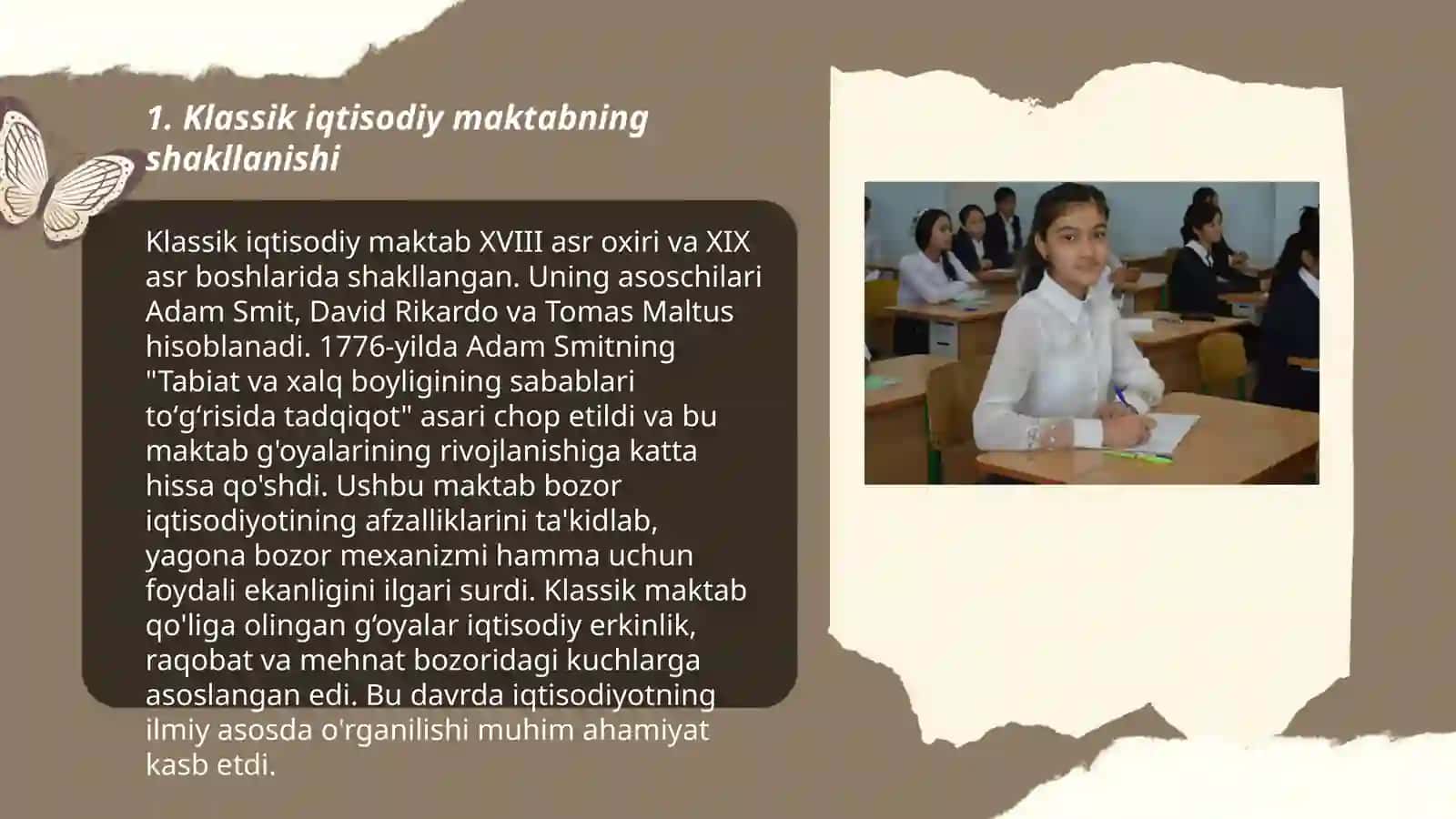 Klassik iqtisodiy maktab ta'limoti 3