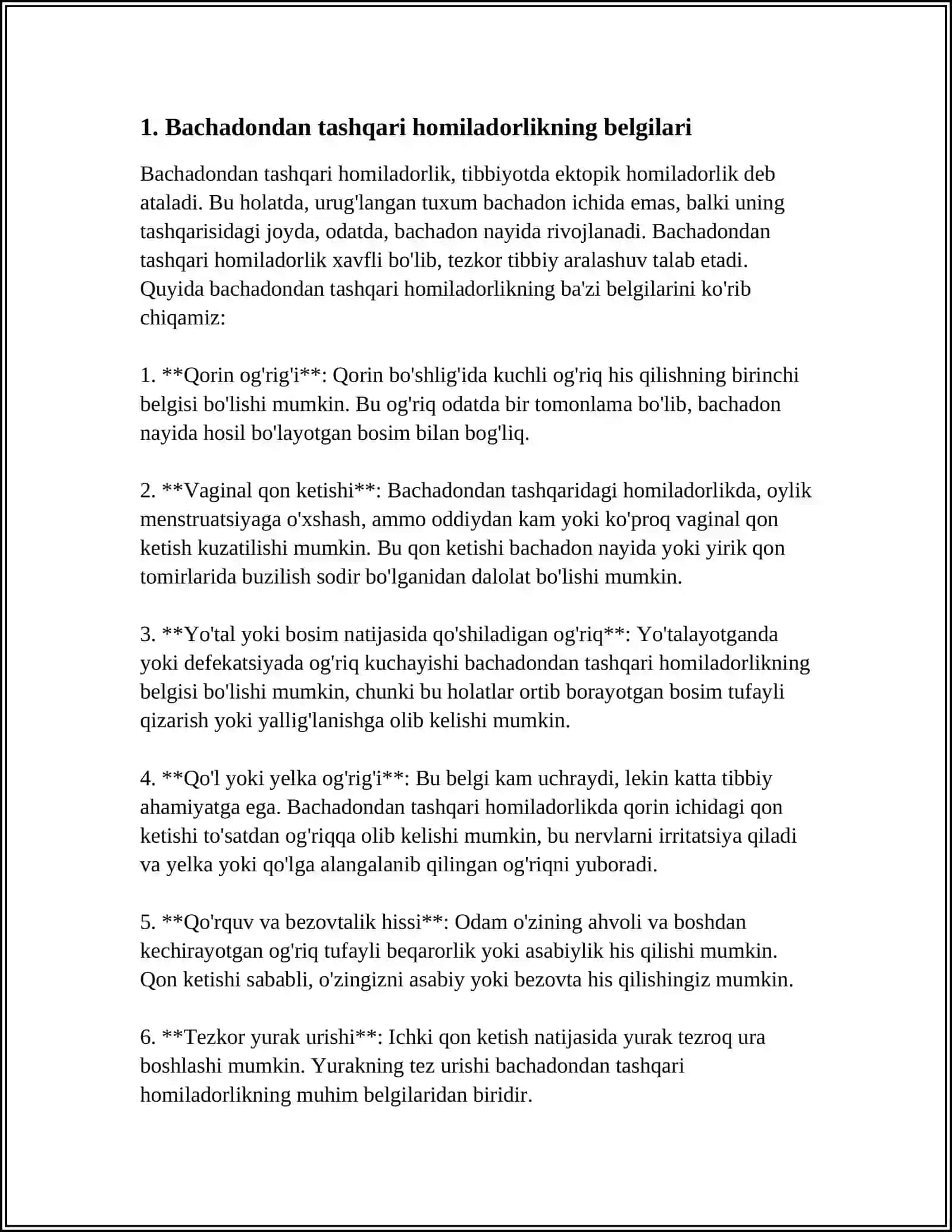 BACHADONDAN TASHQARI HOMILADORLIK 3