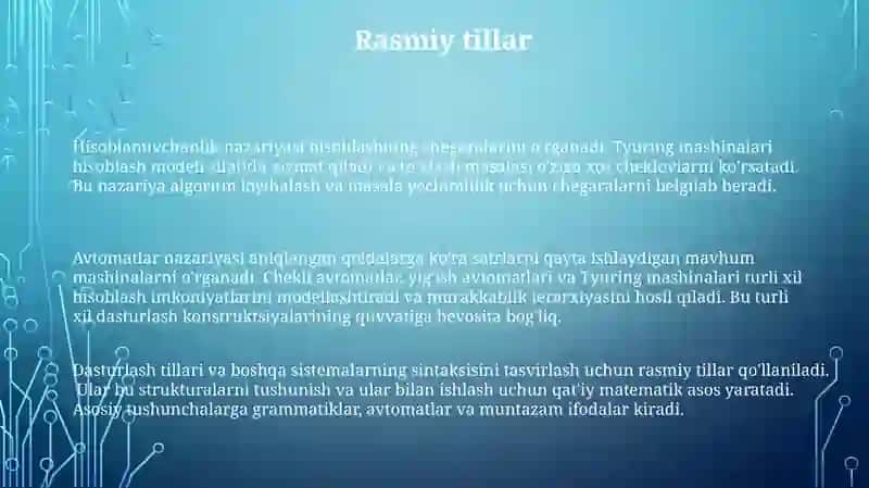 Informatikaning nazariy asoslari 3