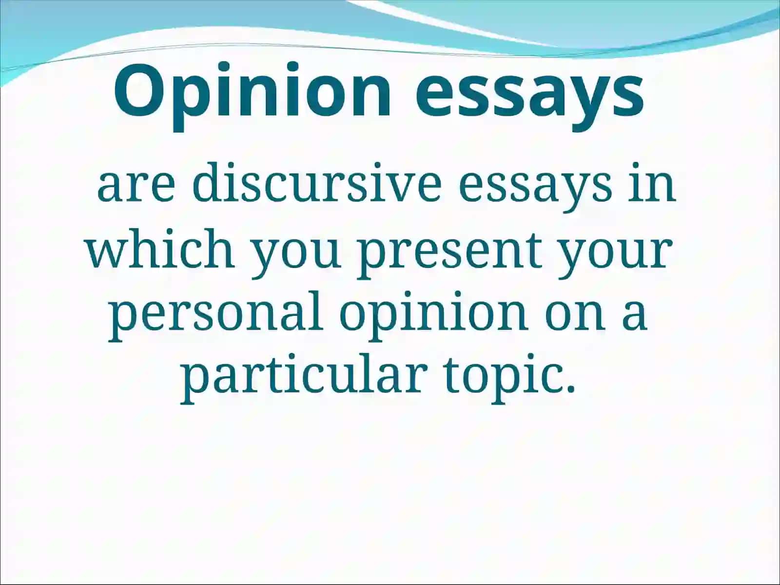 My  Opinion 3