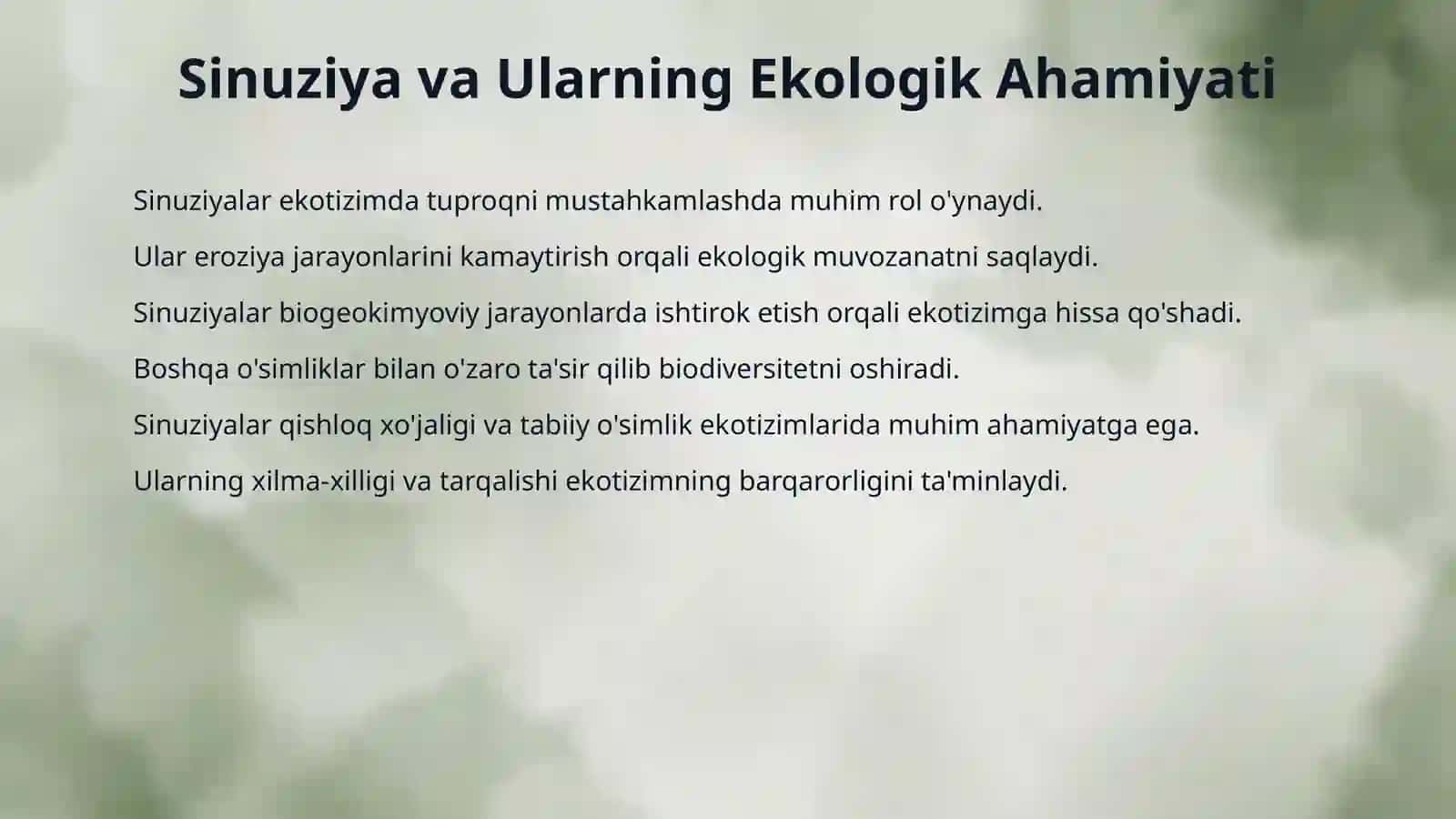 Sinuziyalar va ularning xilma-xilligi 3