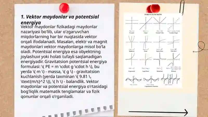 Vektor funksiyalarning fizikadagi tatbiqlari 3