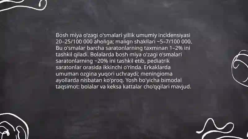 Bosh miya o'zagi o'smalari 3