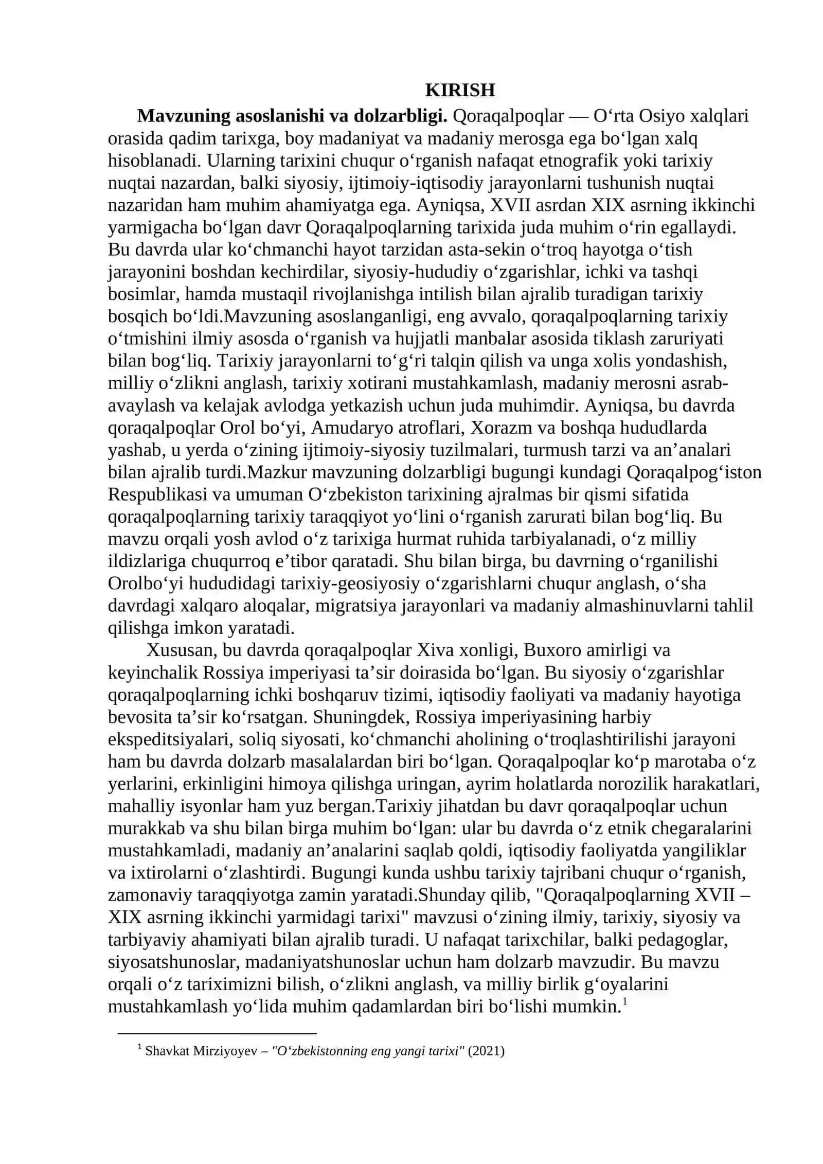XVII-XIX asrning ikkinchi yarmida Qoraqalpoqlar 3