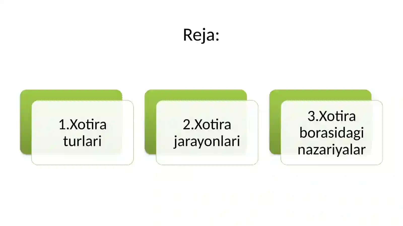 Xotira turlari va uning jarayonlari 3
