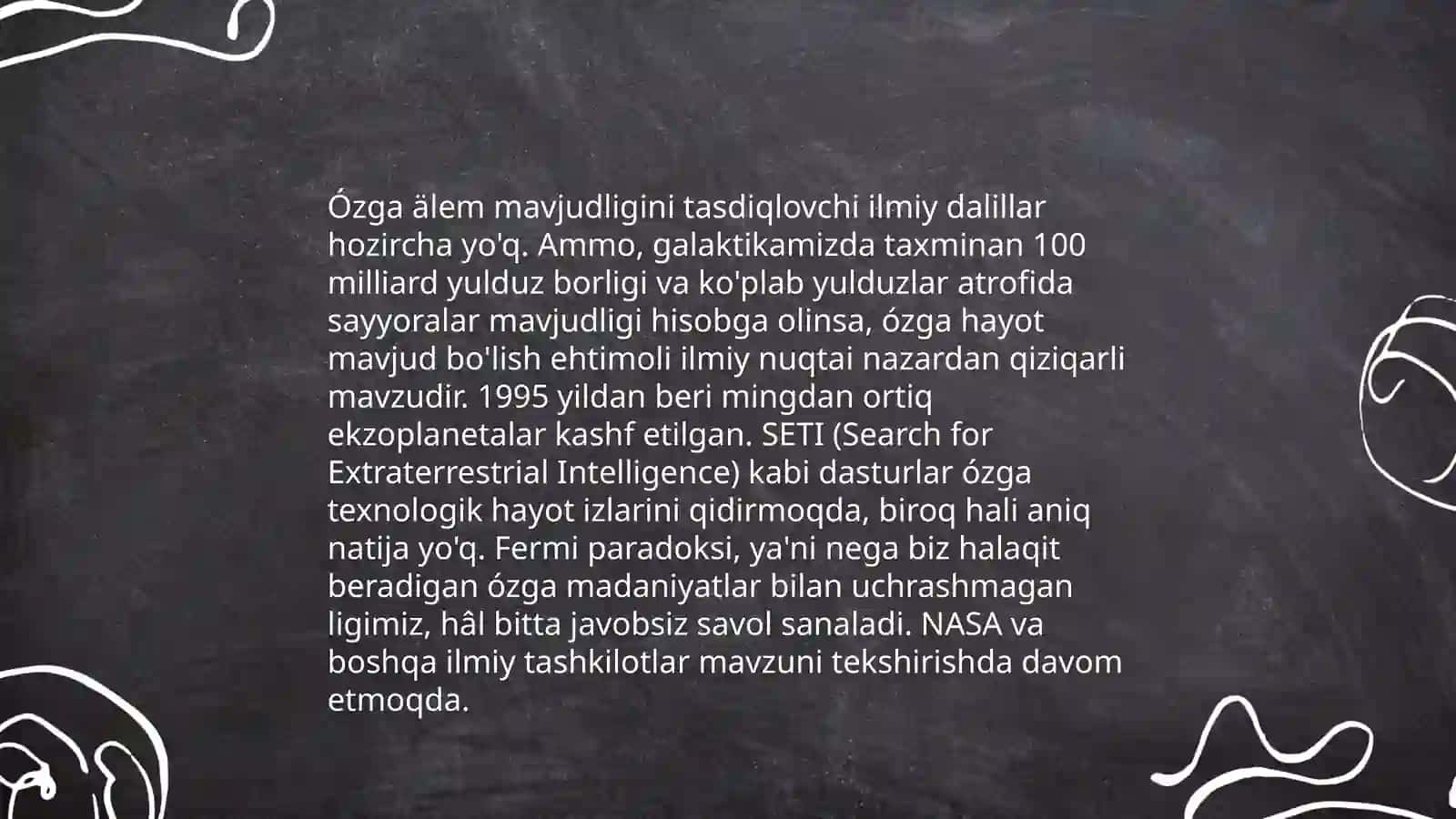 Ózga älem mavjudligi 3