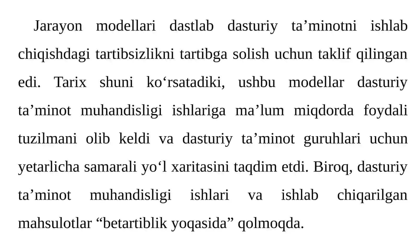 Jarayon modellari 3
