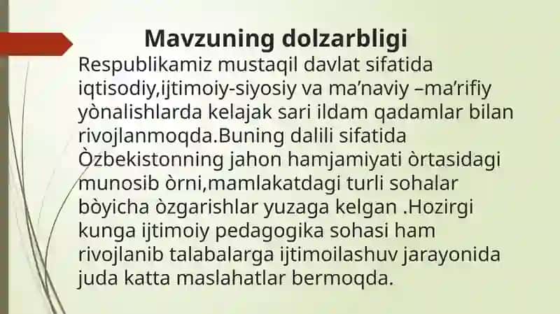 Maslahat berish Texnalogiyasi 3