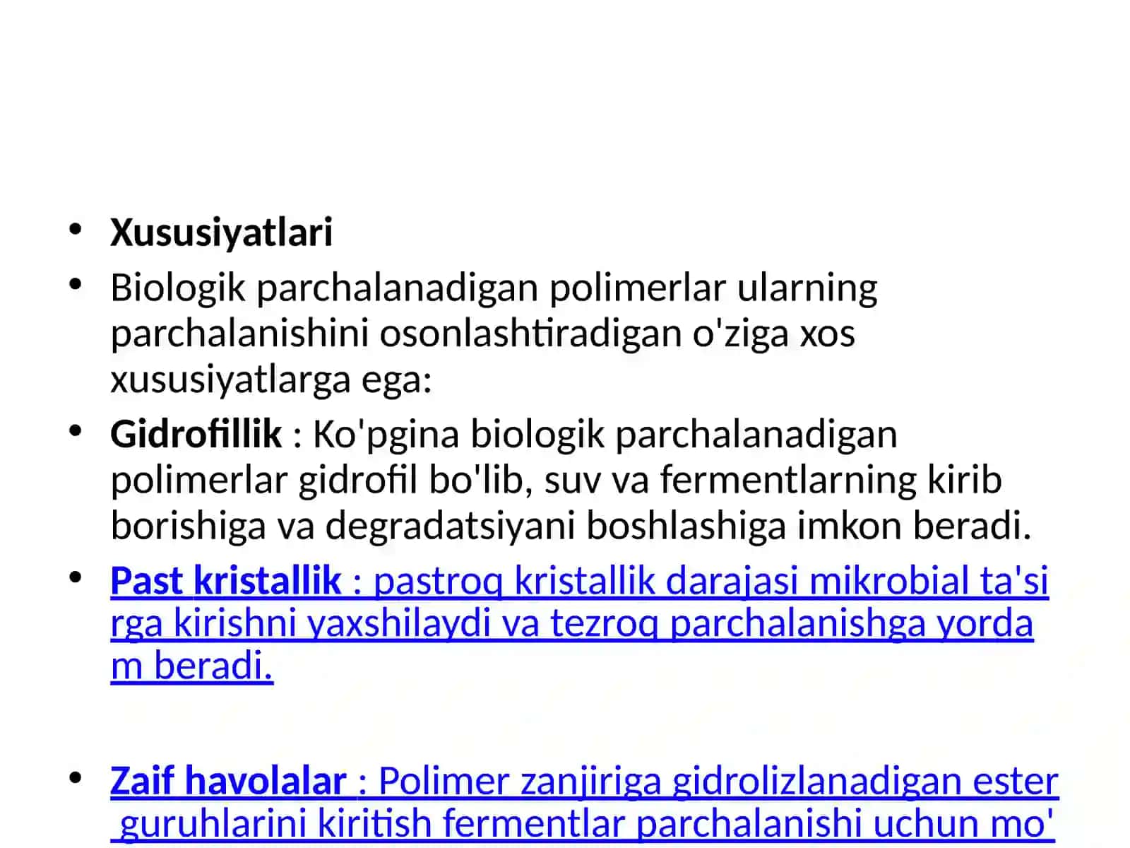 Biologik parchalanadigan polimerlar 3
