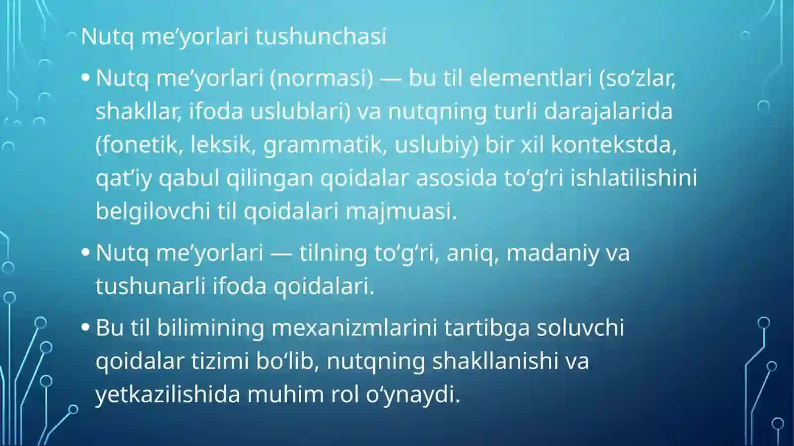Nutq meʼyorlari 3