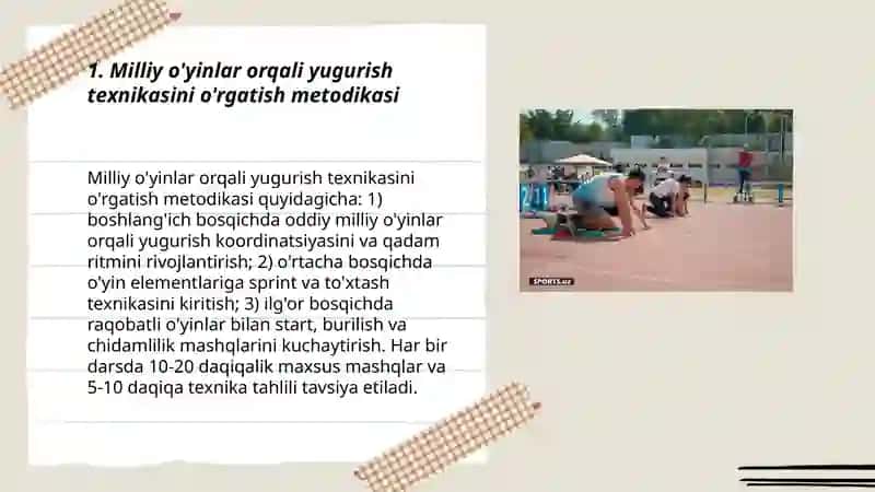 Milliy va harakatli o'yinlar orqali yengil atletika sport turining elementlarini o'rgatish 3