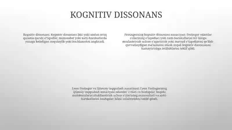 Kognitiv Sotsial Dissonans Nazariyasi 3