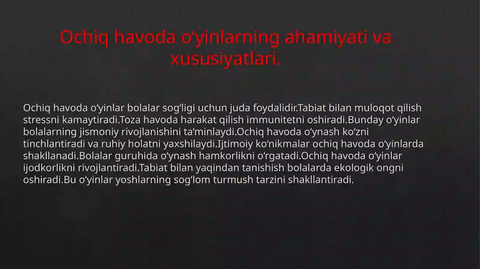 Ochiq havoda o'yinlar 3