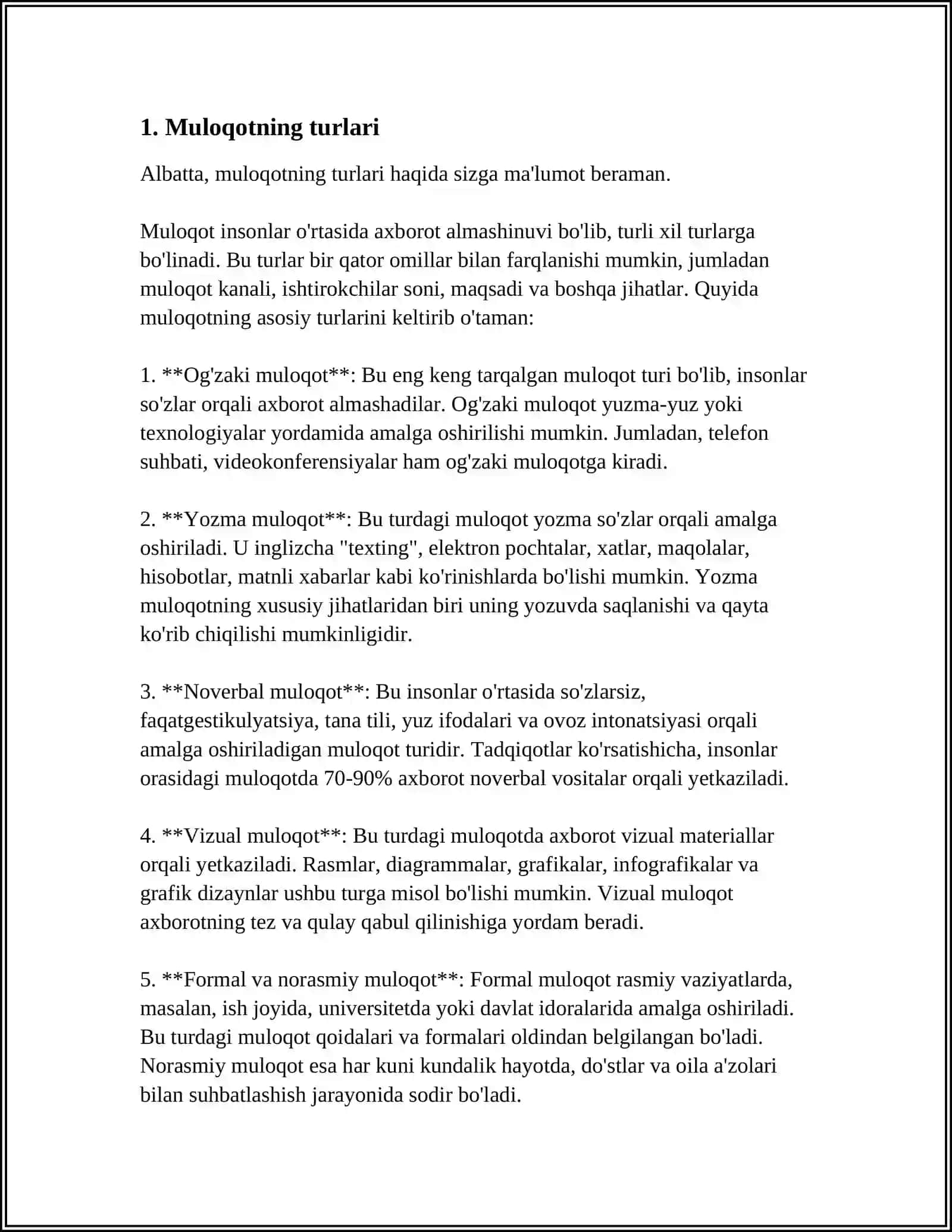 MULOQOT HAQIDA TUSHUNCHA 3