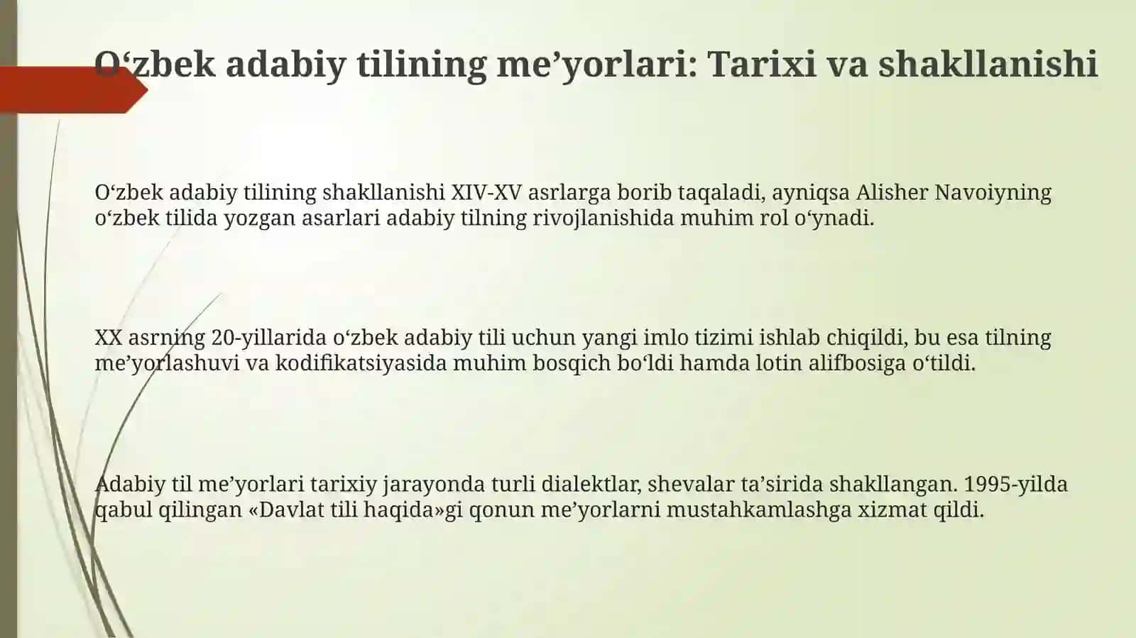 O'zbek adabiy tilining meʼyorlari 3