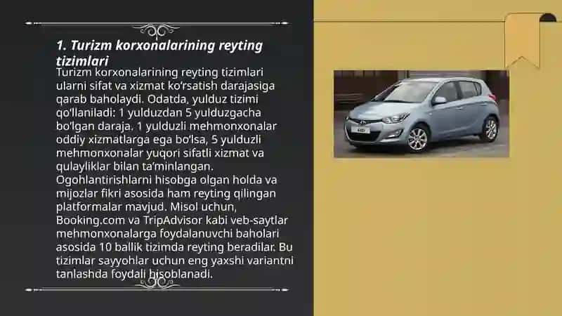 Turizm korxonalarining reyting tizimlari 3