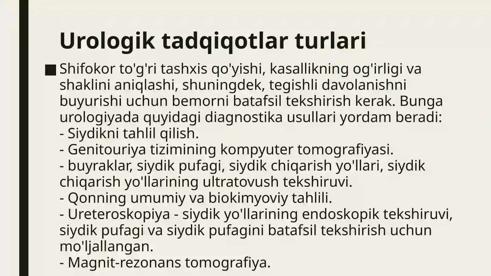 PATOLOGIK SIYDIK, KLINIK-DIAGNOSTIK HOLATLAR 3