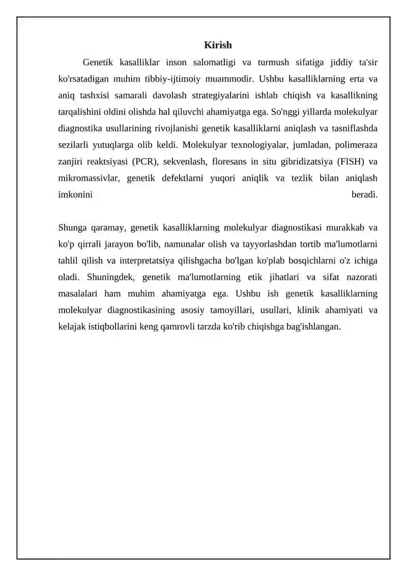 Genetik kasalliklarning molekulyar diagnostikasi asoslari 3