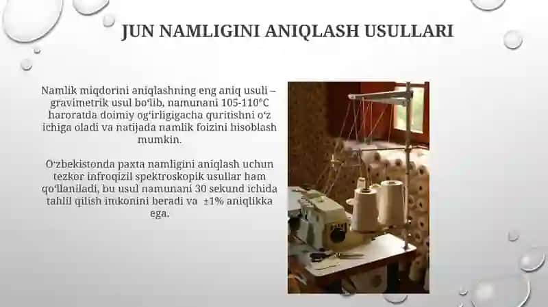 Tola, momiq va chigitni namligini aniqlash 3