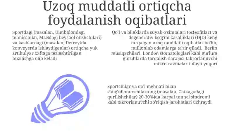 Uzoq muddatli ortiqcha foydalanish oqibatlari 3