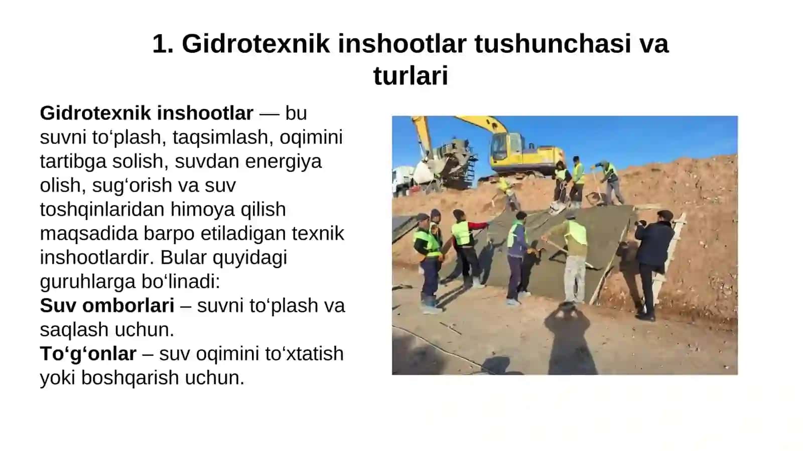 Oʻzbekistonda gidrotexnik inshootlar 3