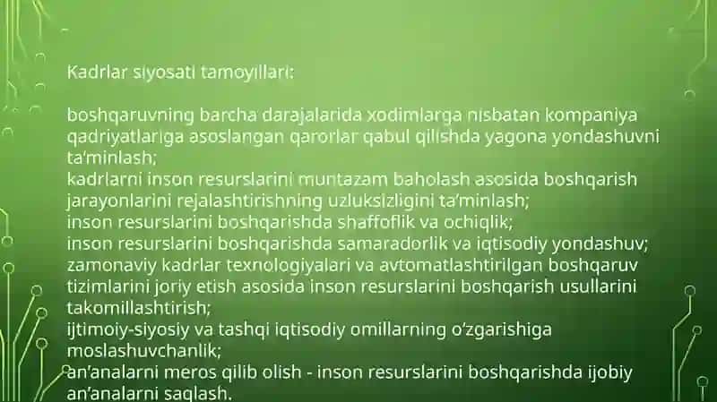 O'zbekiston Respublikasida kadrlar siyosati 3
