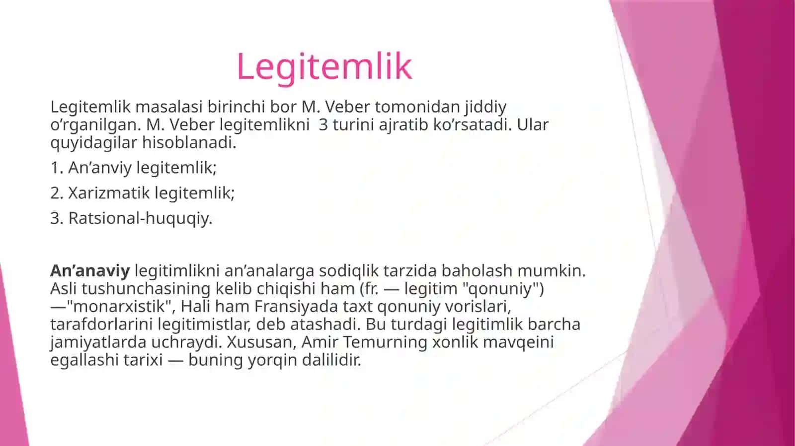 Siyosat falsafasida legallik va legitemlik munosabatlari 3