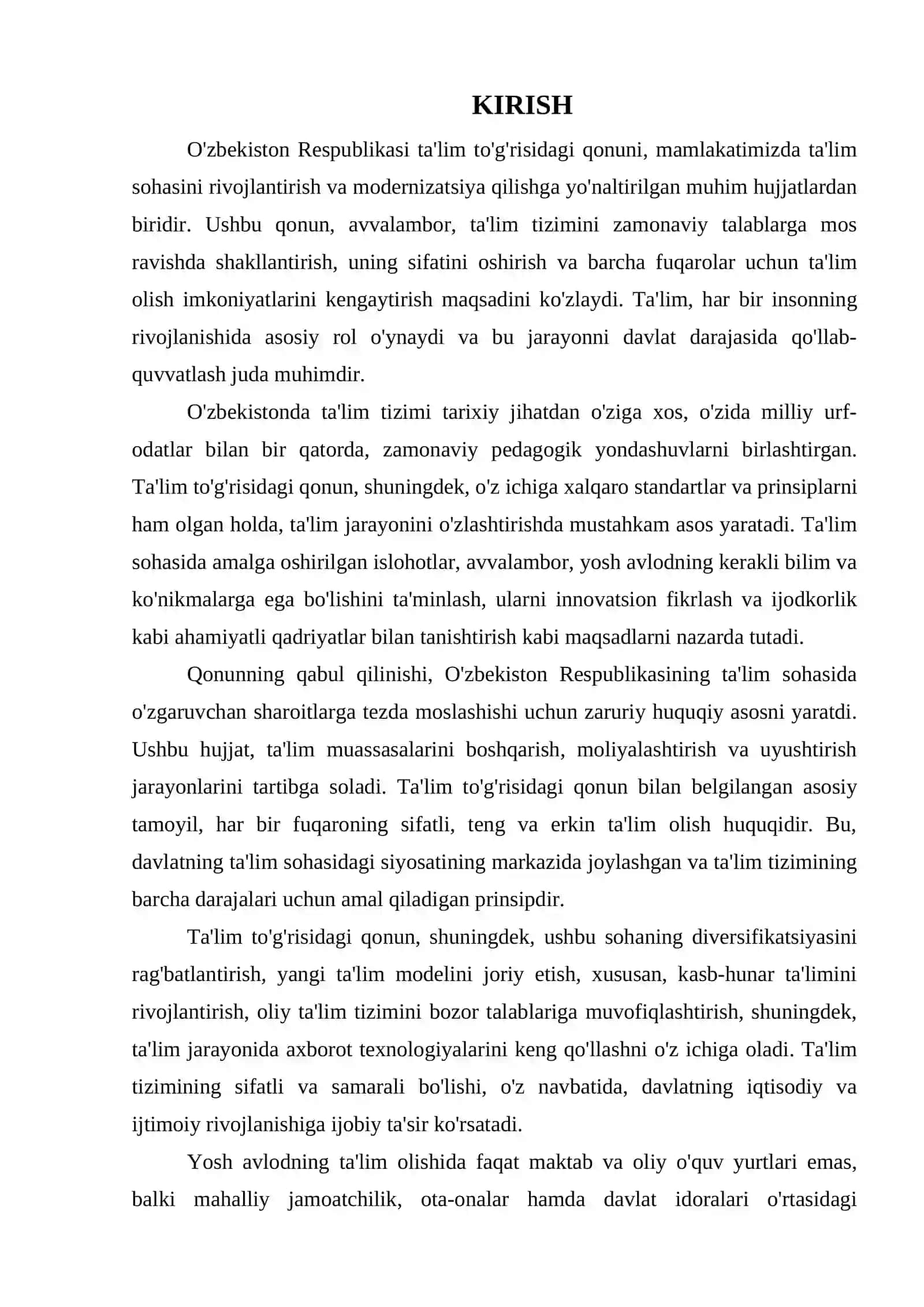 O’ZBEKISTON RESPUBLIKASINING TA’LIM TO’G’RISIDAGI QONUNI 3