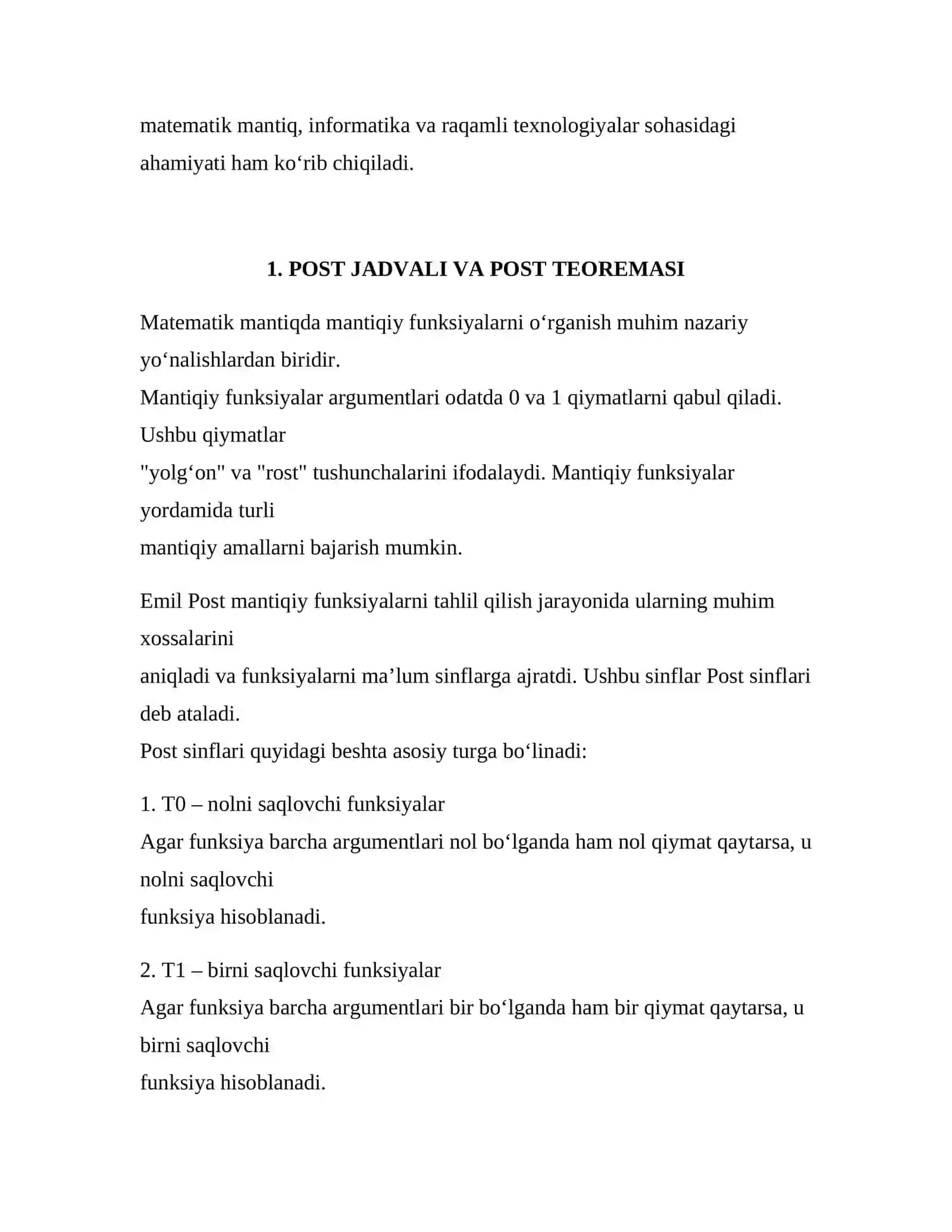 “Post teoremasi haqida tayyor referat – 12 bet” 3