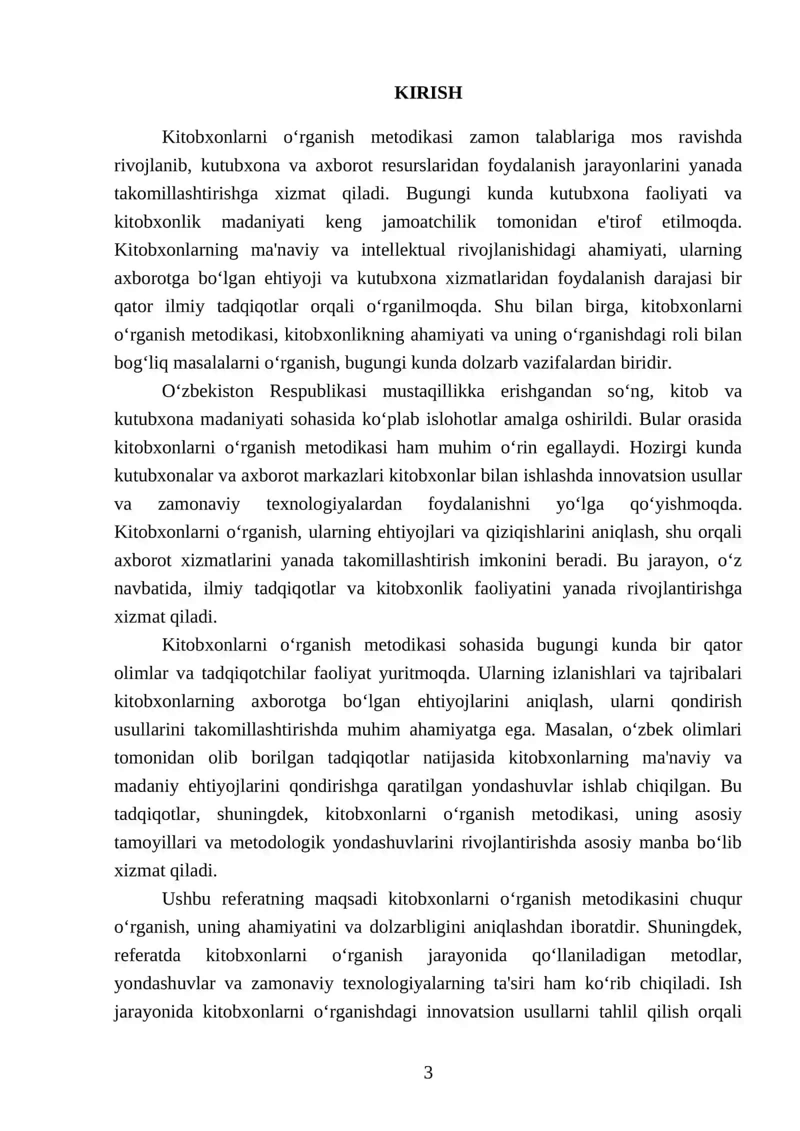 Kitobxonlarni oʻrganish metodikasi 3