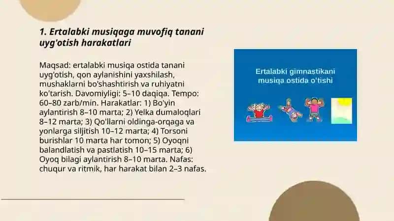 Musiqaviy-ritmik harakatlar 3