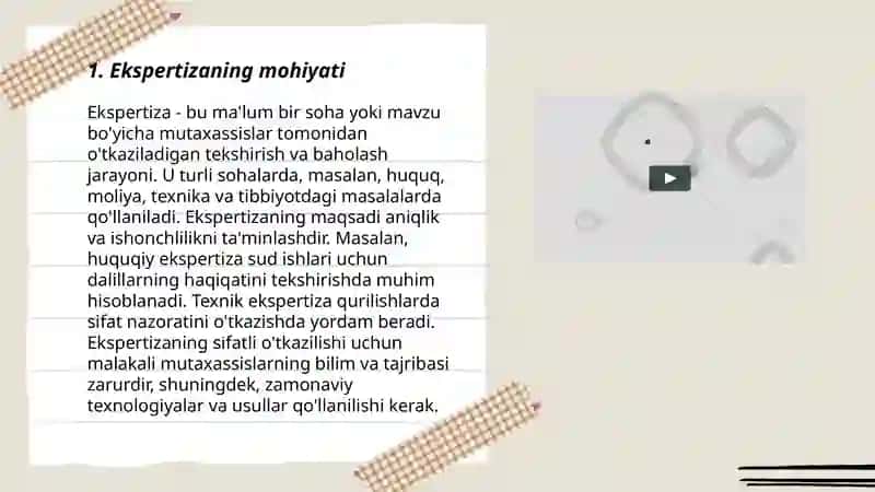 Ekspertiza nima? 3