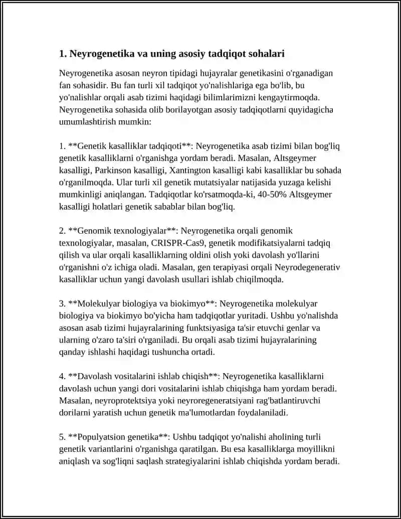NEYROGENETIKA: IRSIY VA ASAB KASALLIKLARI 3