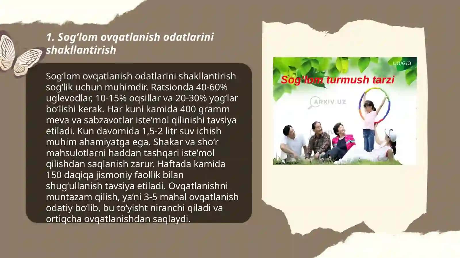 Sogʻlom Turmush Tarzini Targʻib Qilish 3