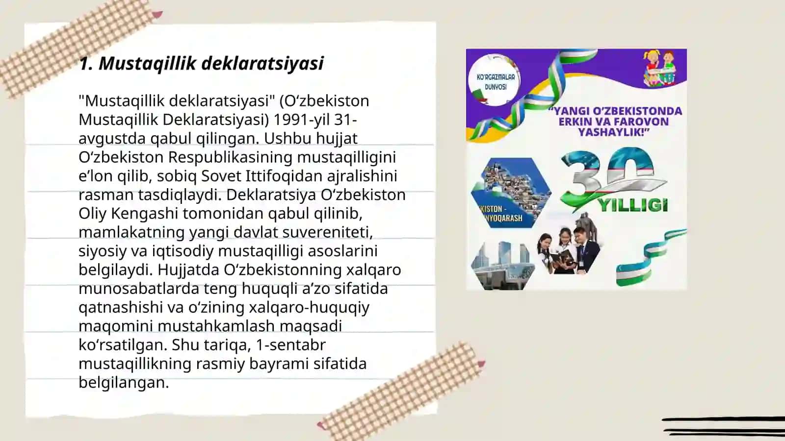 Mustaqillikning e'lon qilinishi 3