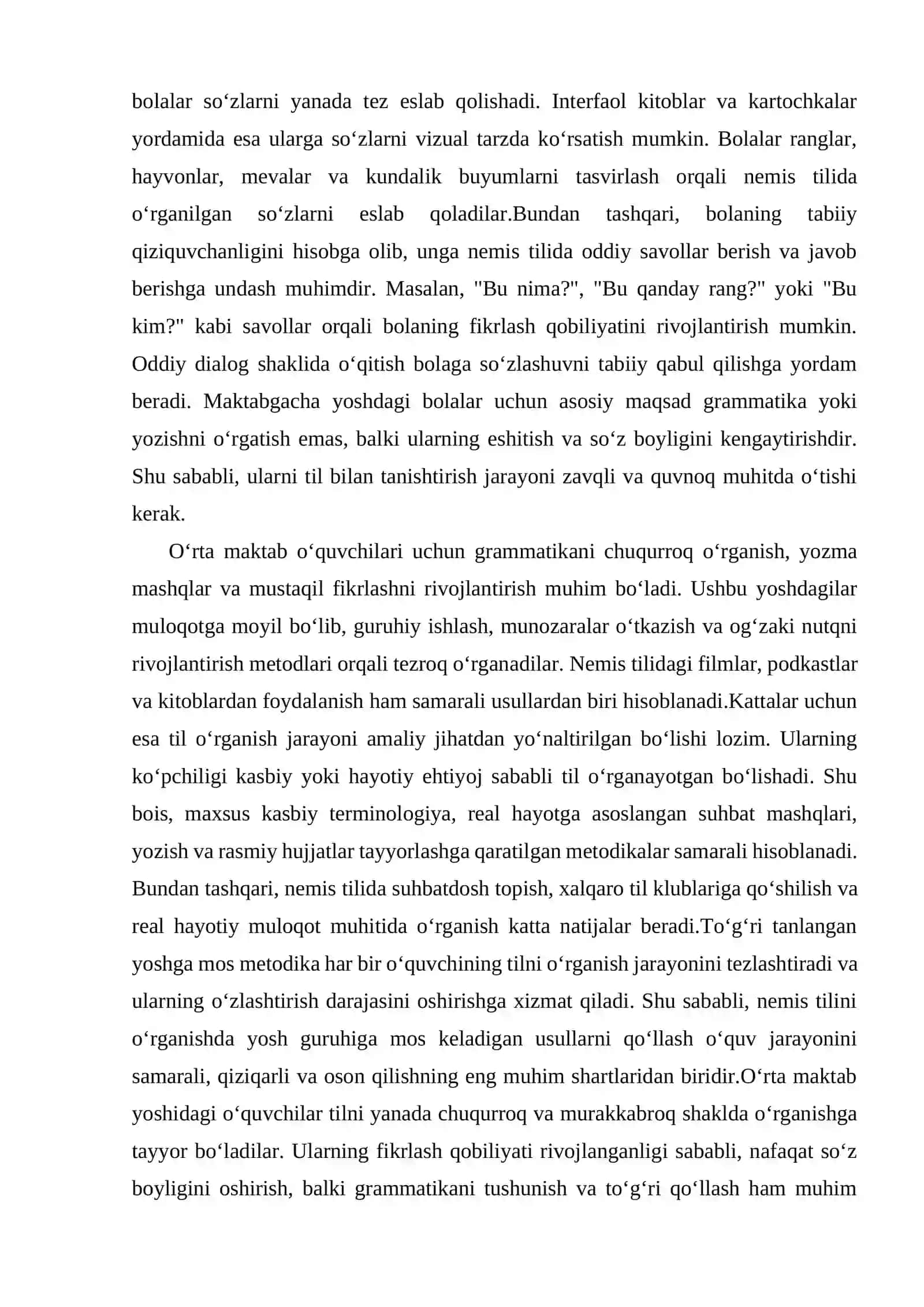 Nemis tilini o’rganishda yosh guruhlariga mos metodikalar 3