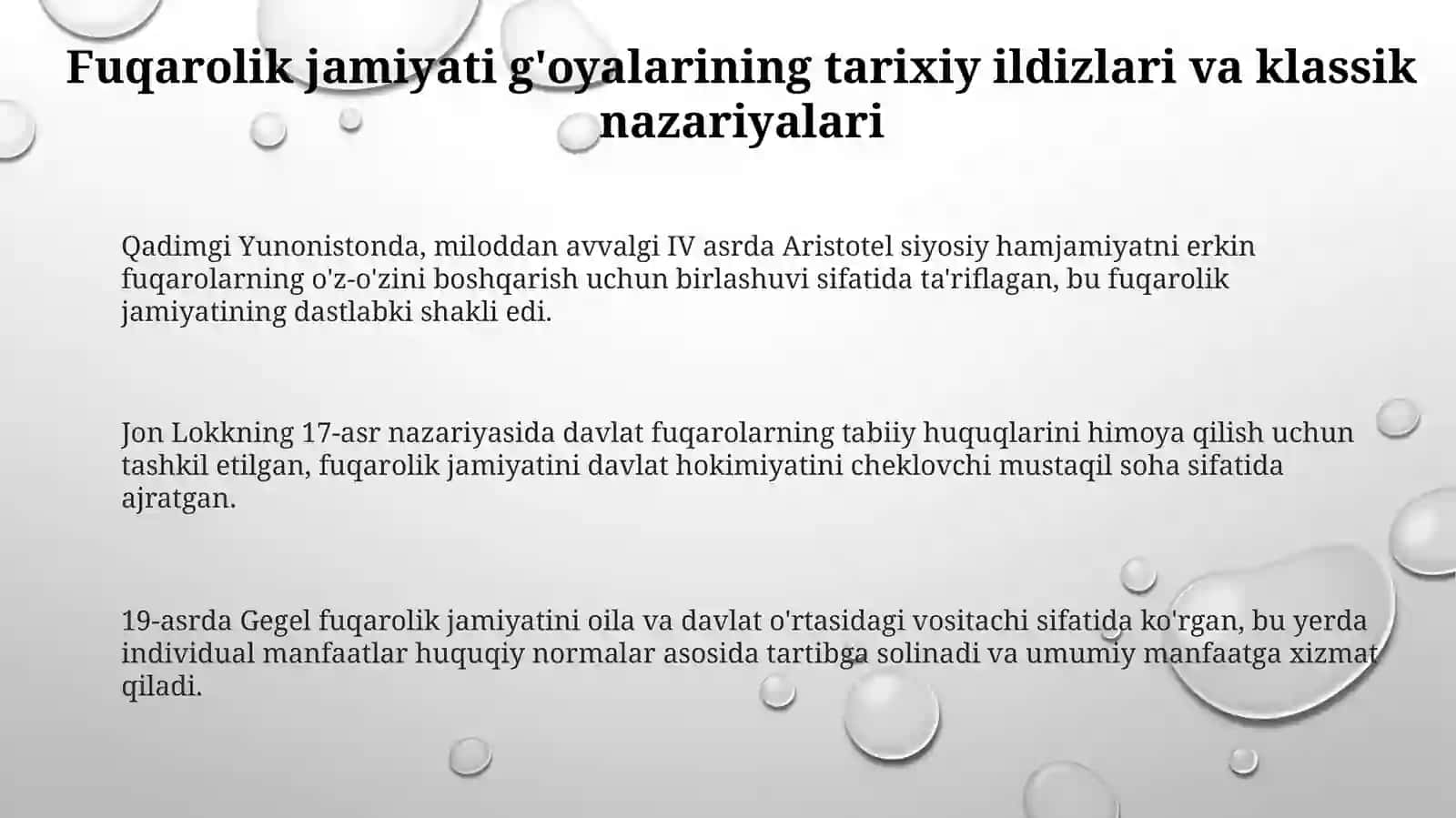 Fuqarolik jamiyati g'oyalar evolutsiyasi 3