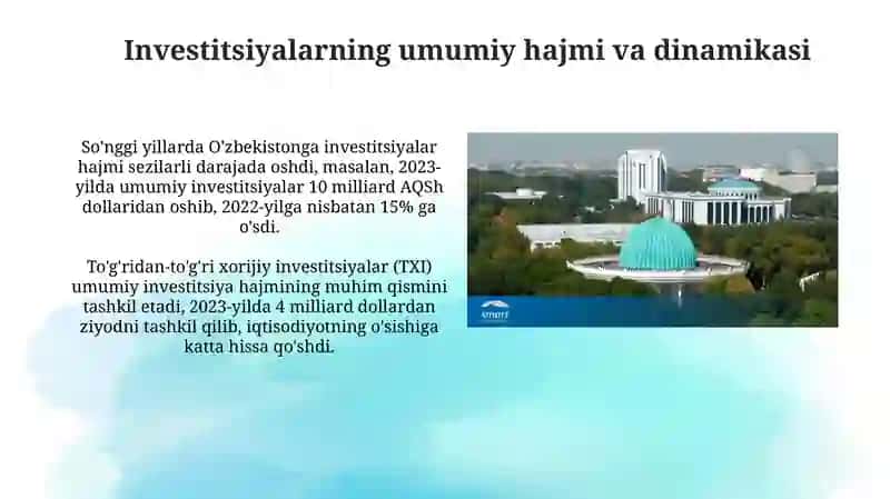 Investitsiyalar va ularninghududiytarkibi 3
