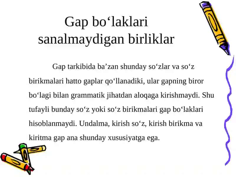 Gap bo'laklari sanalmaydigan birliklar 3
