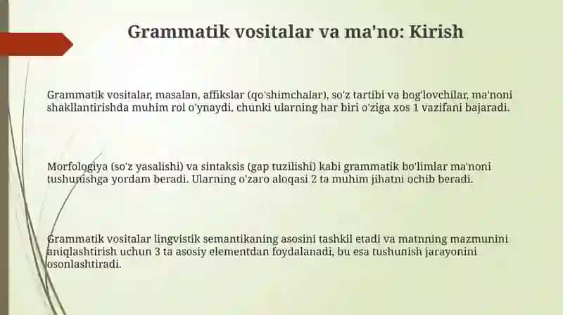 Grammatik ma’noni ifodalovchi vositalar 3
