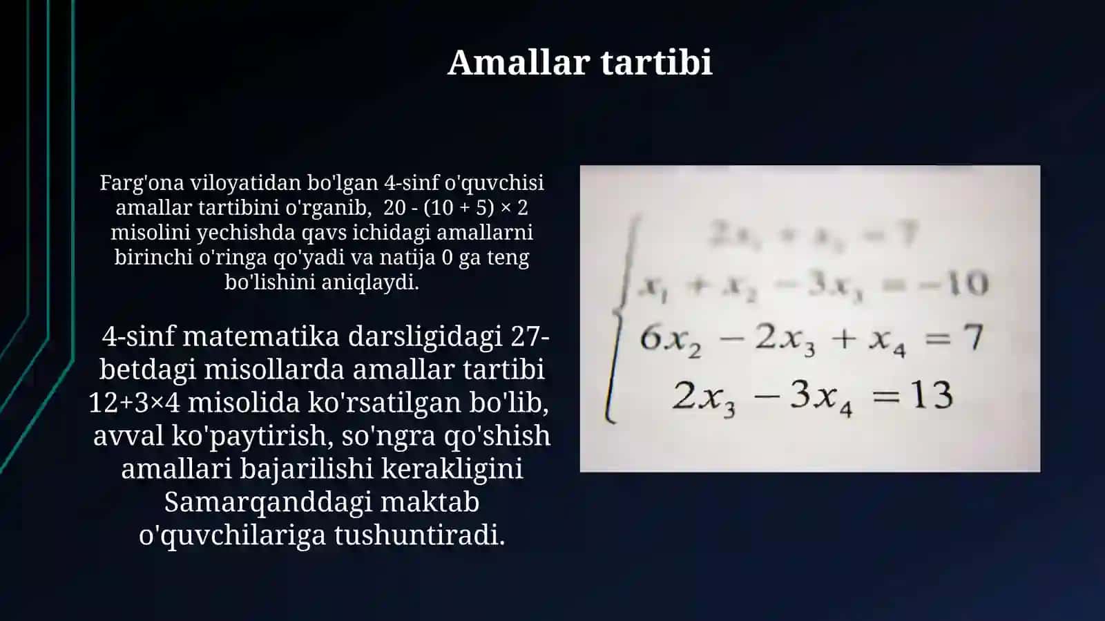 Amaldagi 4-sinf matematika darsligining misol vamasalalariniishlash 3